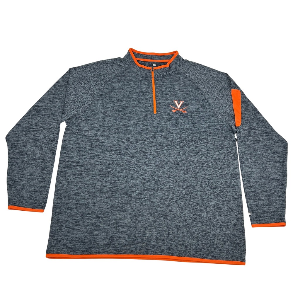Colosseum Virginia‎ Cavaliers NCAA Pullover Men's XXL Gray 1/4 Zip NEW